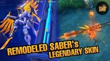 NEW SABER REMODELED LEGENDARY SKIN in Mobile Legends