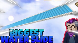 🔴WE BUILT BIGGEST WATER SLIDE IN SKYBLOCK 😍 -SKYBLOCK BLOCKMAN GO