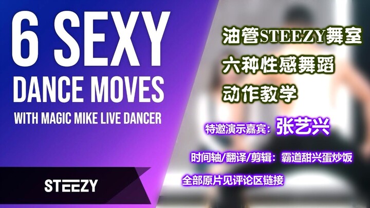 【STEEZY/张艺兴】油管大神6种性感舞蹈动作教学 张艺兴在线演示