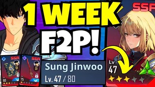 FAST F2P PROGRESS - 1 WEEK!!! [Solo Leveling: Arise]