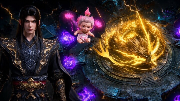 BTTH Season 5 Episode 204 - Xiao Yan menaklukkan Petir tingkat 9 berwujud Naga Emas