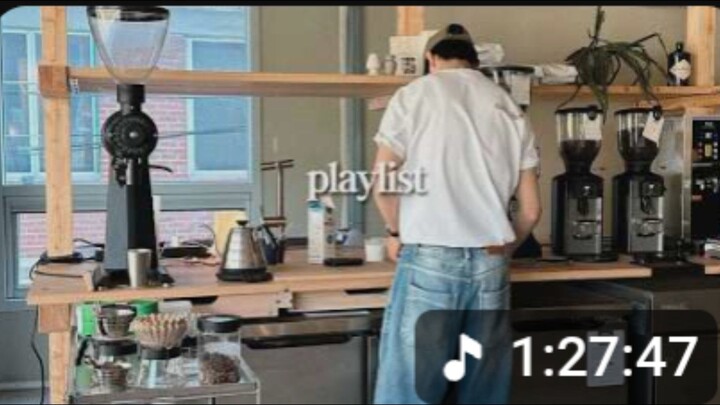 "What's this song?" 🖤 Hip-hop gems from a trendy cafe owner.