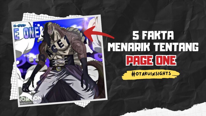 5 Fakta Menarik Tentang PAGE ONE | Fakta Onepiece | Otakuinsights 🔥