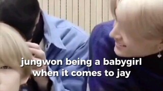 JUNGWOON BEING A BABYGIRL to JAY