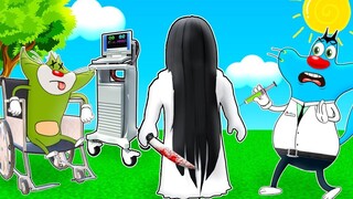 Roblox Oggy ทำงานกะกลางคืนที่โรงพยาบาลผีสิงกับแจ็ค Rock Indian Gamer