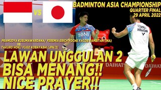 NICE PRAYER! PRAMUDYA/ YEREMIA VS HOKI/ KOBAYASHI #BADMINTONASIA #BADMINTONASIACHAMPIONSHIP #BAC2022