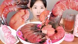 핑크 특집💗 핑크로 물든 새우장, 킹타이거새우장, 관자장 먹방 Pink Marinated Seafood [eating show] mukbang korean food