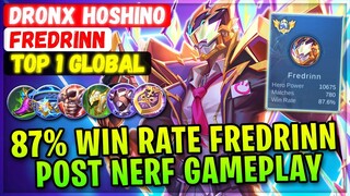 87% Win Rate Fredrinn Post Nerf Build [ Top 1 Global Fredrinn ] dronx hoshino - Mobile Legends