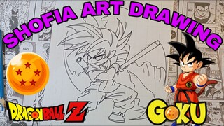 drawing anime Dragon Ball goku part.1