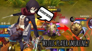 MYTHICAL PLAYER SMURFING USING FANNY AT MASTER RANK?