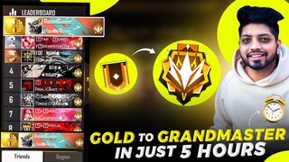 Gold To Grandmaster In Just 5 Hours😱- Rank Pushing HIGHLIGHTS With Ayush Mania & Sooneeta😍 Free Fire