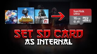 HOW TO SET SD CARD AS INTERNAL | MOVE GAME DATA TO SD CARD - Android Tutorial (Detailed)