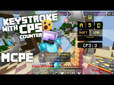 RGB Keystoke with CPS Counter on Minecraft PE | MCPE 1.16+