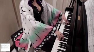【มาเรียนเปียโนจากน้องสาวของฉัน】Demon Slayer ED จาก FictionJunction feat. LiSA Kajiura Yuki