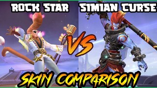 SUN SIMIAN CURSE STARLIGHT SKIN EFFECTS VS. ROCK STAR SKIN - MLBB SKIN COMPARISON SERIES