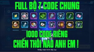 SIÊU TIẾN HOÁ - NHẬP FULL BỘ 7 CODE CHUNG CỦA GAME VÀ 1000 CODE RIÊNG CHO ANH EM...AI CŨNG CÓ PHẦN..