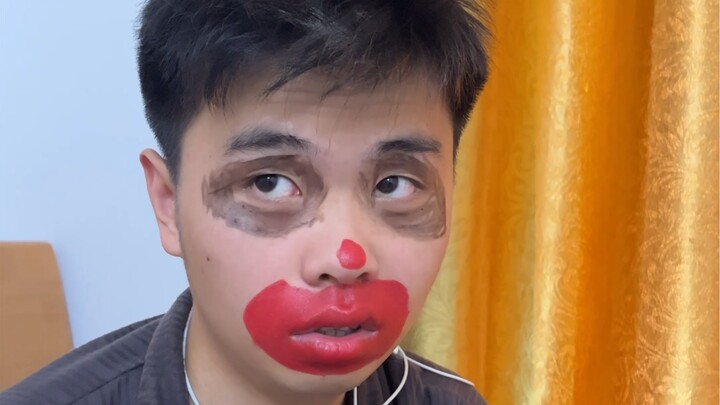 My little brother is a clown.