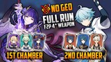 NO GEO!! Raiden Taser & National OG | F2P 4Star Weapon - Spiral Abbys 2.5 Full Run | Genshin Impact