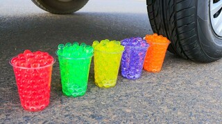 Eksperimen : Gelas Orbeezz Colorfull VS Roda Mobil | Mengahncurkan Hal Renyah Dengan Mobil!