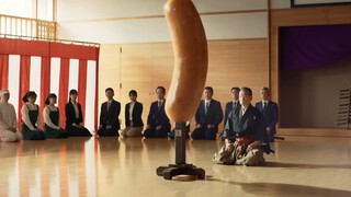 Another Japanese advertisement: Iaido cuts the big dick angrily for more protein...