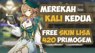 Event Merekah Kali Kedua FREE SKIN LISA & 420 PRIMOGEM【Genshin Impact】