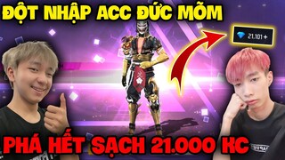 FREE FIRE | Đột Nhập Acc Đức Mõm Lúc "12H Đêm" Phá Hết Sạch 21.000 Kim Cương, Và Cái Kết !!!