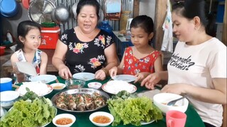 Cá Đối Quấn Giấy Bạc Nướng Than Hồng Cuốn Bánh Tráng Rau Sống Ngon Khó Cưỡng| TKQ & Family T474