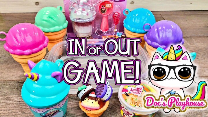 Let's Play IN or OUT Slime Game! Ice Cream Slime Mixing! Doc's Playhouse