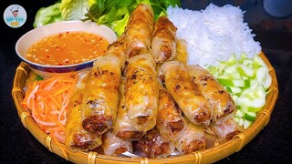 BÚN CHẢ GIÒ ăn với rau sống và nước mắm ngon hết sẩy | Bếp Của Vợ