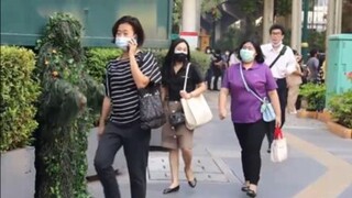 แต่งเป็นหุ่นต้นไม้แกล้งคน