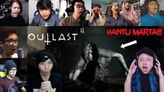 Reaksi Kaget Gamer Ditarik Hantu Marta, SEREM BANGET!!! | Outlast 2 Indonesia