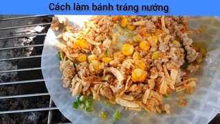 làm bánh tráng nướng mỡ hành