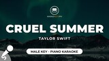 Cruel Summer - Taylor Swift (Male Key - Piano Karaoke)