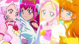 Pretty Cure đều được biến đổi thành nhiều hình dạng khác nhau và một vài giây cảnh quay đã tạo nên đ