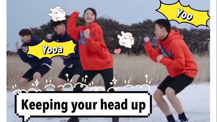 【YooA & Junsun Yoo (YooA's Brother)】 Keeping Your Head Up Dance Cover with Chinese and English Subti
