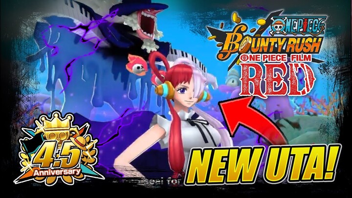 NEW V2 Film Red UTA Reveal REACTION on One Piece Bounty Rush 4.5 Anniversary Part 2!