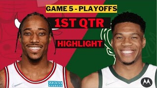 Milwaukee Bucks vs Chicago Bulls 1st Qtr Highlights game 5 playoffs April 27th | 2022 NBA Season