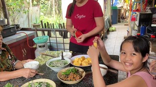 Bữa Cơm Quê với Gà Kho Rau Răm và Nhiều Trái Cây | MienTayTV