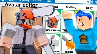 100% MIRIP BANGET AKU BUAT KARAKTER CHAINSAW MAN DI ROBLOX HABISIN SEMUA ROBUX!!!!