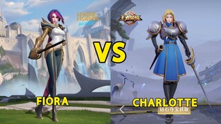 FIORA LOL WILD RIFT VS CHARLOTTE KOG HERO SKILL EFFECT COMPARISON