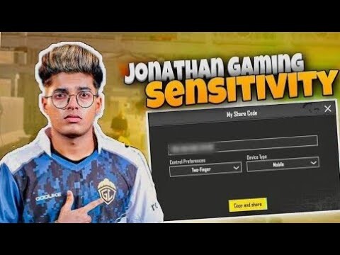 JONATHAN GAMING SENSITIVITY REVEALED BGMI / PUBG MOBILE