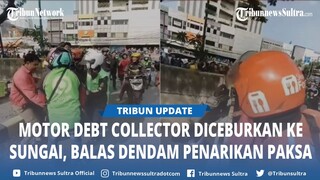 Viral Video Ojol Ceburkan Motor Debt Collector ke Kali di Jakpus, Balas Dendam Penarikan Paksa