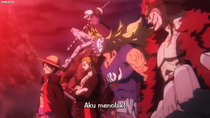 Luffy , Zoro , Law , captain kid , killer  | pertemuan kaido dan bigmom