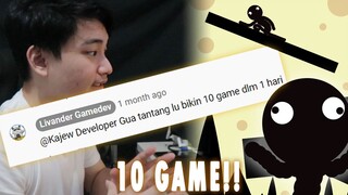 ngoding seharian demi jawab game developer ini.. 10 game dalam 1 HAR CHALLENGEI!