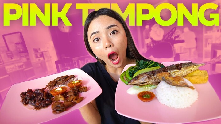 NASI PINK TEMPONG BALI! SAMBELNYA NAMPOL!!