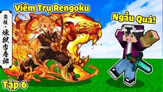 MINECRAFT THANH GƯƠM DIỆT QUỶ*TẬP 6 | VIÊM TRỤ RENGOKU CỰC MẠNH ĐÁNH BẠI QUỶ NHỆN TRONG 1 NỐT NHẠC