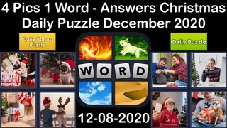 4 Pics 1 Word - Christmas - 08 December 2020 - Daily Puzzle + Daily Bonus Puzzle -Answer-Walkthrough