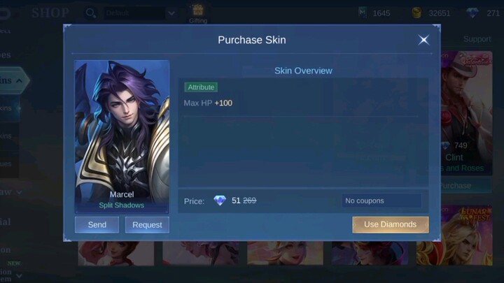 new skin hero Marcel I'm get the skin Marcel