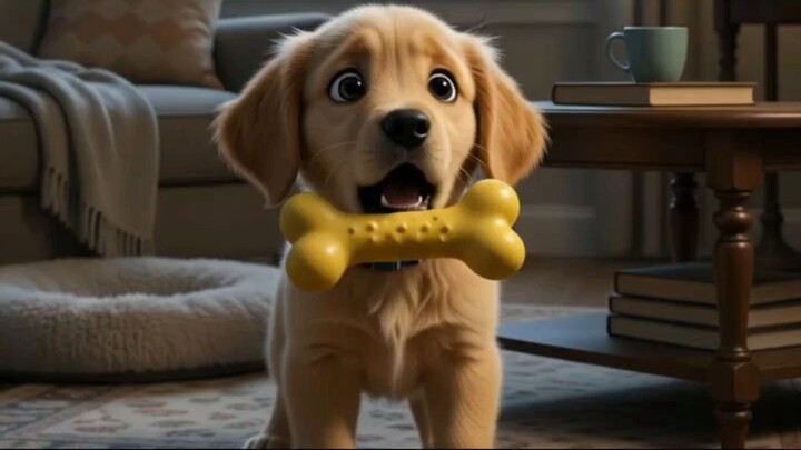 The Puppy Was Scared… Until Dad Came to Protect Him