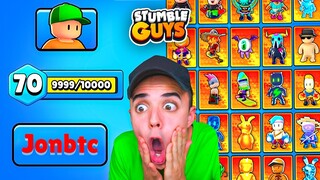 LLEGO a NIVEL 70 y CONSIGO 99 SKINS ESPECIALES! 😱 STUMBLE GUYS